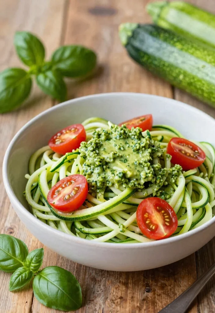 10 Dairy Free Keto Recipes for Simple Clean Eating - 2. Zucchini Noodles with Avocado Pesto