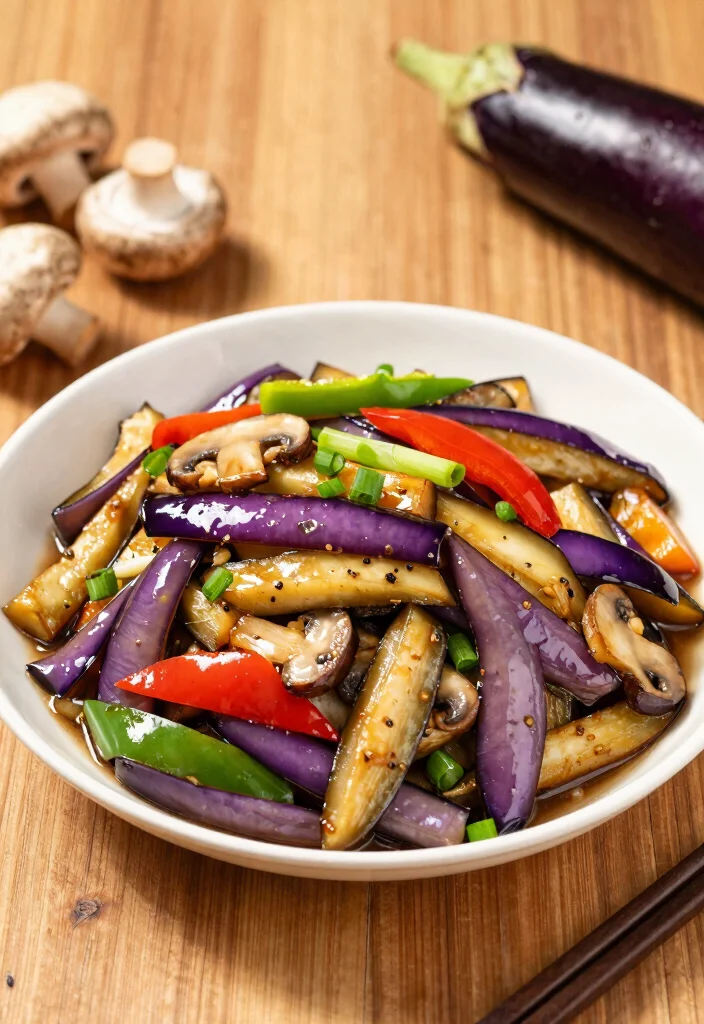 10 Dairy Free Keto Recipes for Simple Clean Eating - 5. Eggplant and Mushroom Stir-Fry
