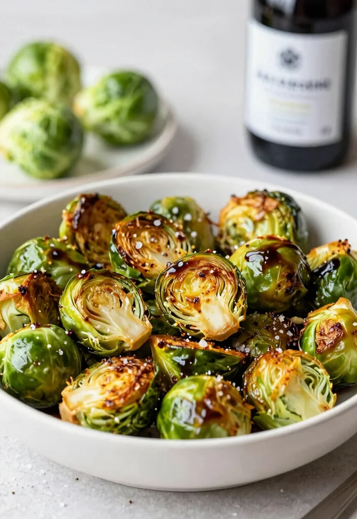 10 Dairy Free Keto Recipes for Simple Clean Eating - 7. Roasted Brussels Sprouts with Balsamic Glaze