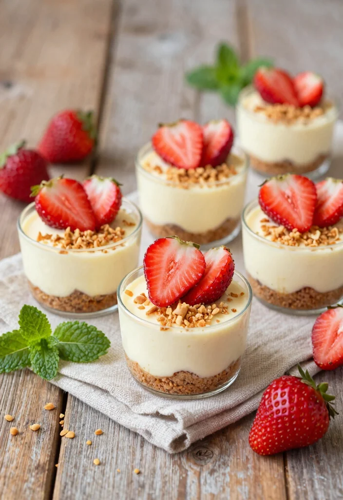 10 Easiest Dessert Recipes Anyone Can Make Fast - 4. Strawberry Cheesecake Cups