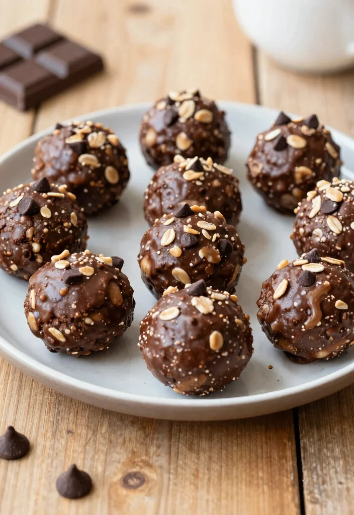 10 Easiest Dessert Recipes Anyone Can Make Fast - 7. Peanut Butter Chocolate Energy Bites