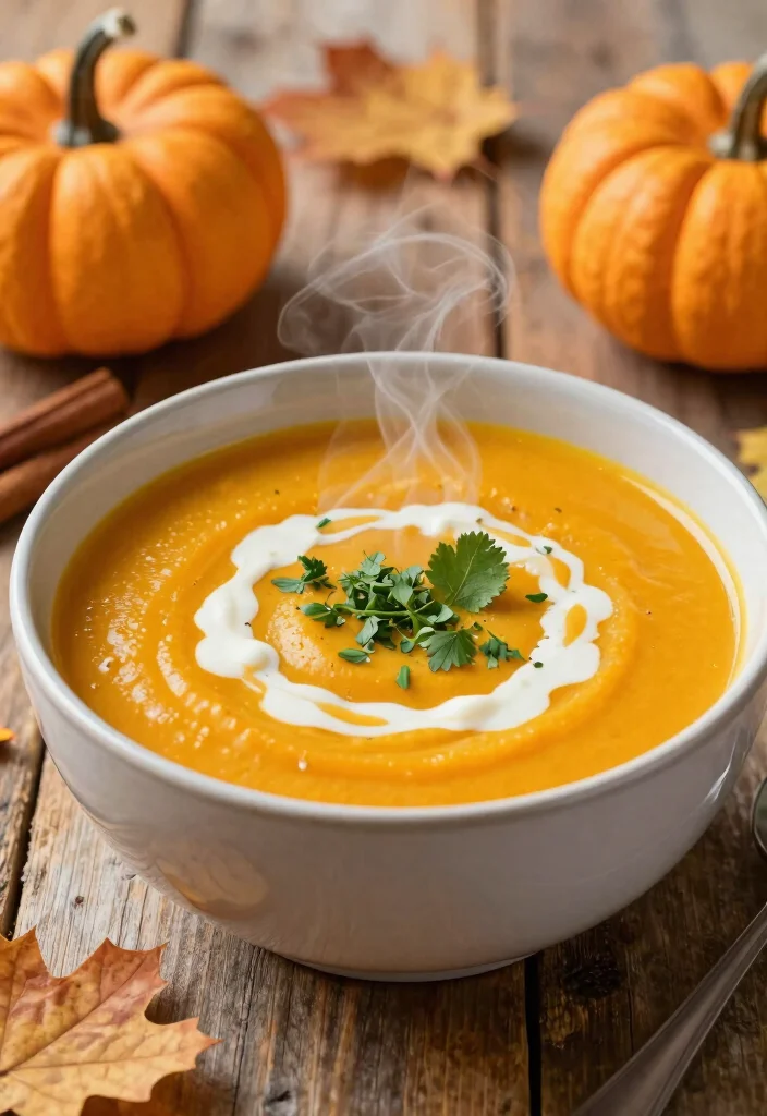 10 Healthy Pumpkin Recipes for Lighter Comfort Meals - 1. Creamy Pumpkin Soup