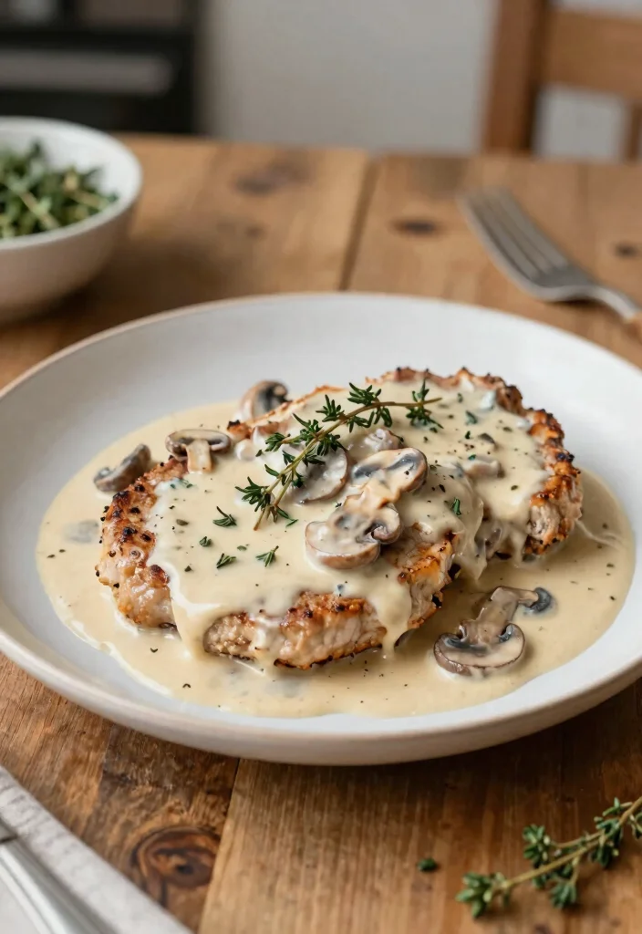 10 Keto Pork Chop Recipes for Juicy Easy Meals - 3. Creamy Mushroom Sauce Pork Chops