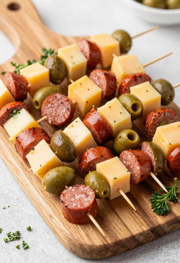 10 Keto Sausage Recipes for Quick Savory Meals - 10. Keto Sausage & Cheese Skewers
