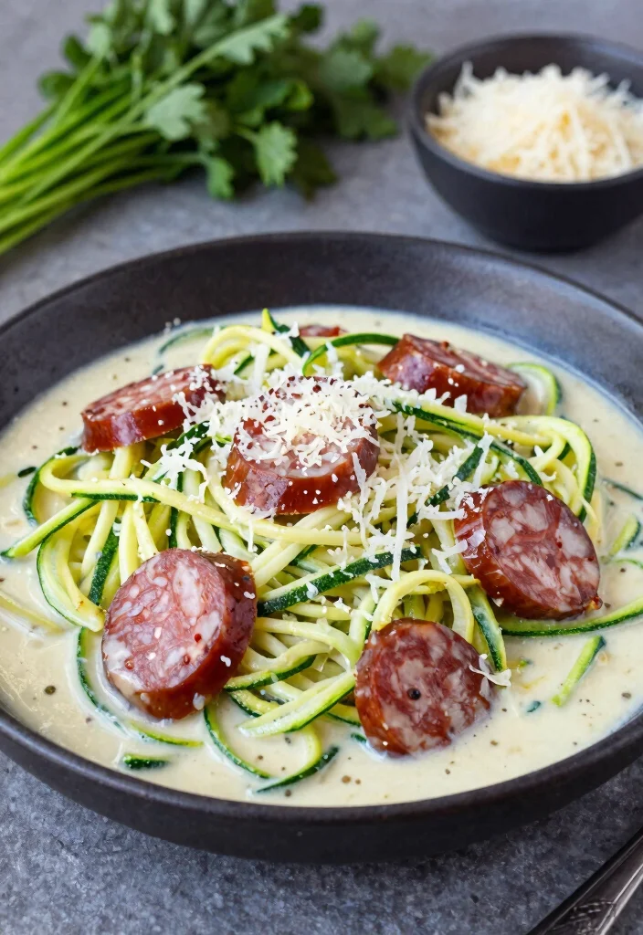 10 Keto Sausage Recipes for Quick Savory Meals - 2. Creamy Keto Sausage Pasta