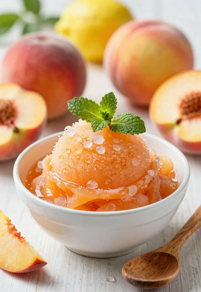 10 Peach Dessert Recipes for Sweet Summer Treats - 2. Peach Sorbet