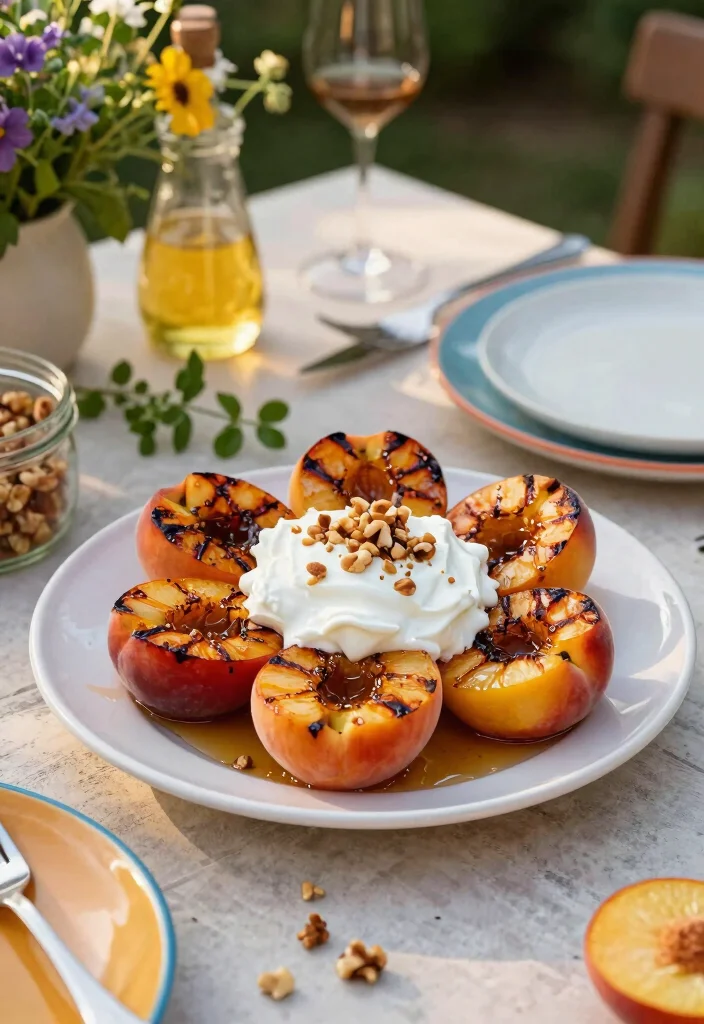 10 Peach Dessert Recipes for Sweet Summer Treats - 3. Grilled Peaches with Yogurt