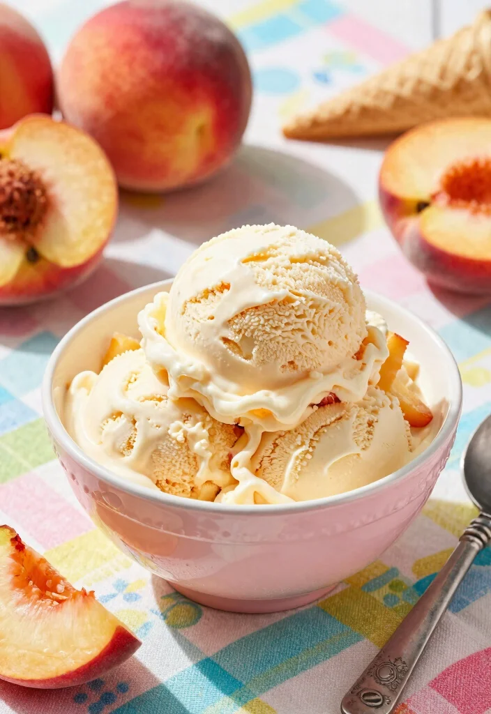 10 Peach Dessert Recipes for Sweet Summer Treats - 8. Peach Ice Cream