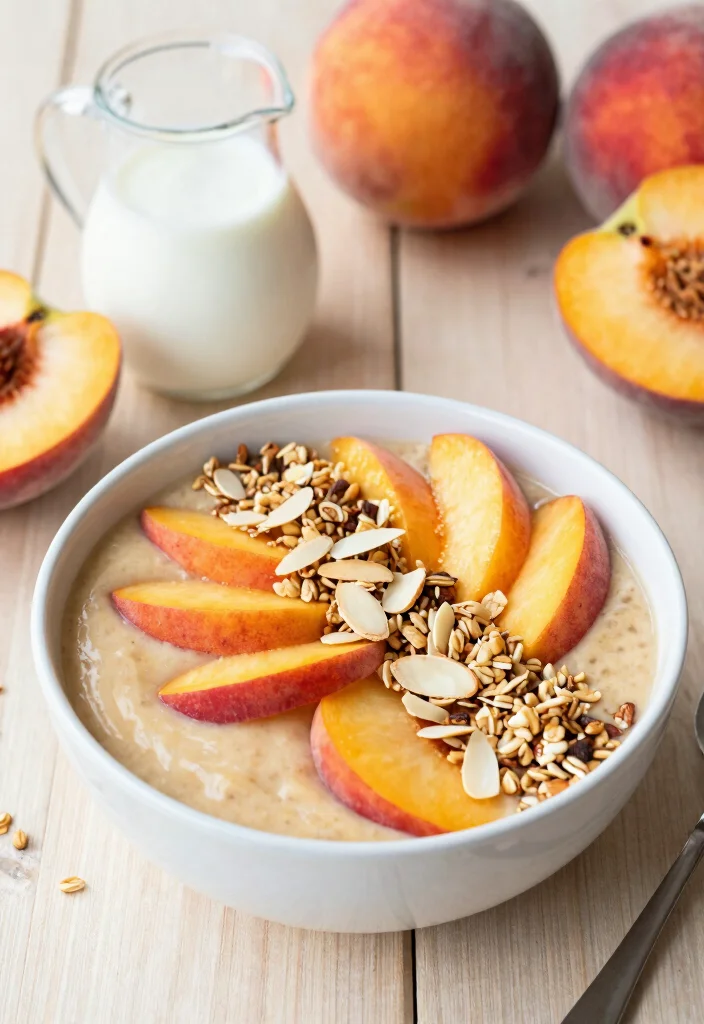 10 Peach Dessert Recipes for Sweet Summer Treats - 9. Peach Smoothie Bowl