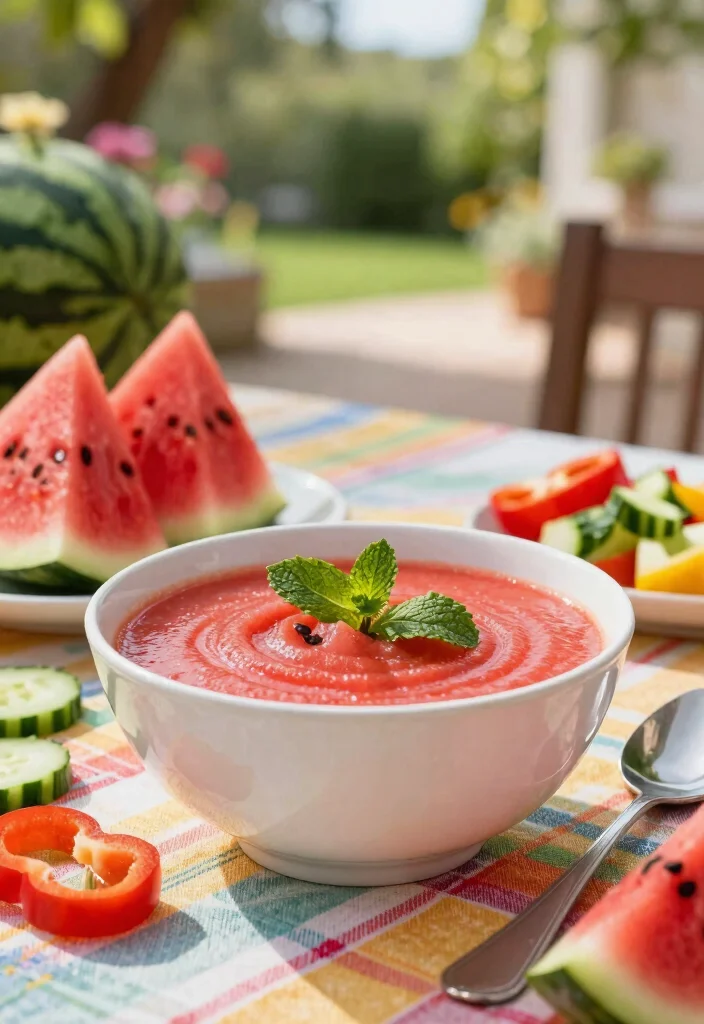 10 Raw Vegan Recipes with Fresh No Cook Flavor - 3. Refreshing Watermelon Gazpacho