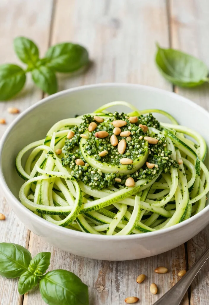 10 Raw Vegan Recipes with Fresh No Cook Flavor - 8. Savory Raw Zucchini Noodles