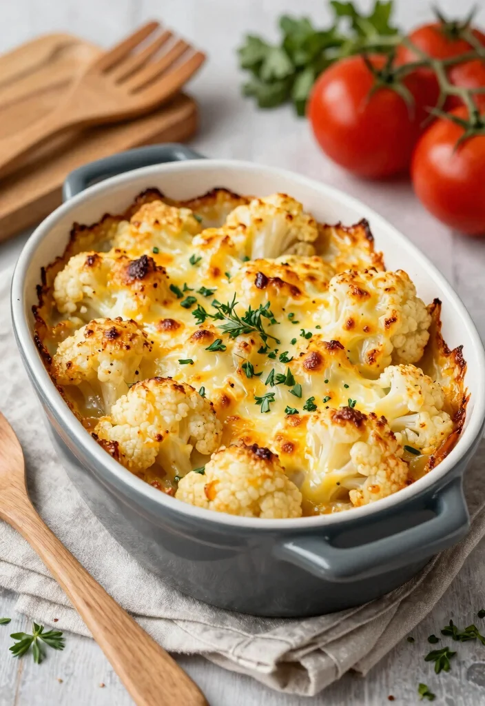 10 Simple Keto Recipes for Easy Low Carb Meals - 2. Cheesy Cauliflower Casserole