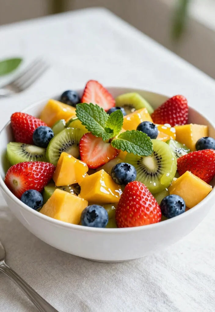 10 Vegetarian Dessert Recipes Simple and Satisfying - 5. Fruit Salad with Mint