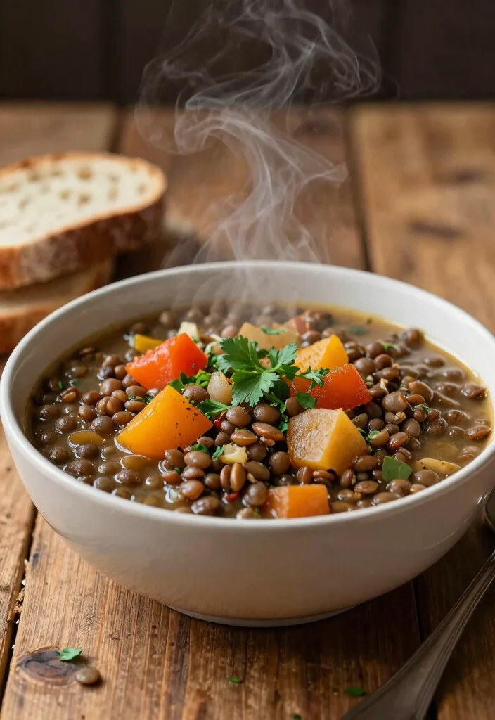 10 Veggie Dinner Recipes Full of Simple Fresh Flavor - 10. Lentil and Vegetable Stew