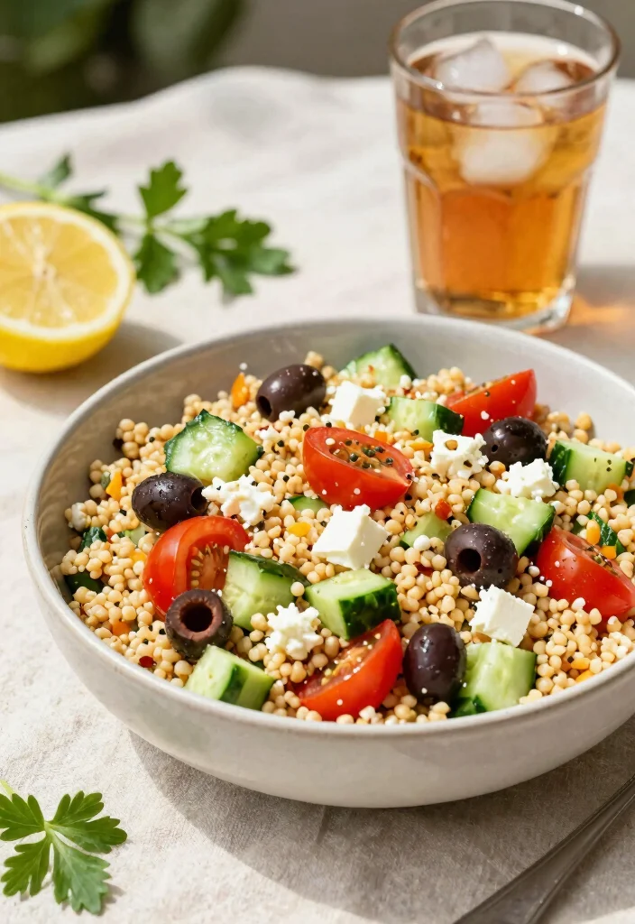 10 Veggie Dinner Recipes Full of Simple Fresh Flavor - 7. Mediterranean Couscous Salad