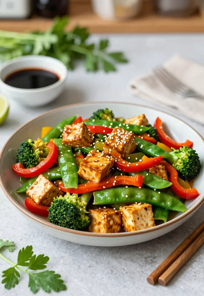 10 Veggie Dinner Recipes Full of Simple Fresh Flavor - 9. Veggie Stir-Fry with Tofu
