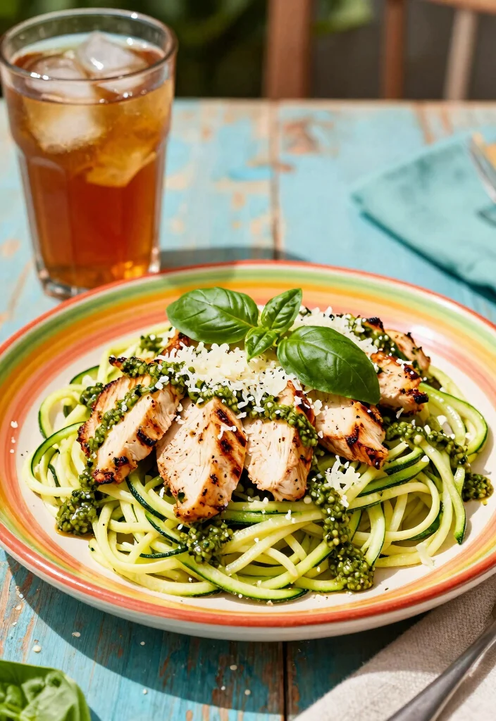 12 Clean Dinner Recipes for Fresh Everyday Eating - 12. Zucchini Noodles with Pesto Chicken