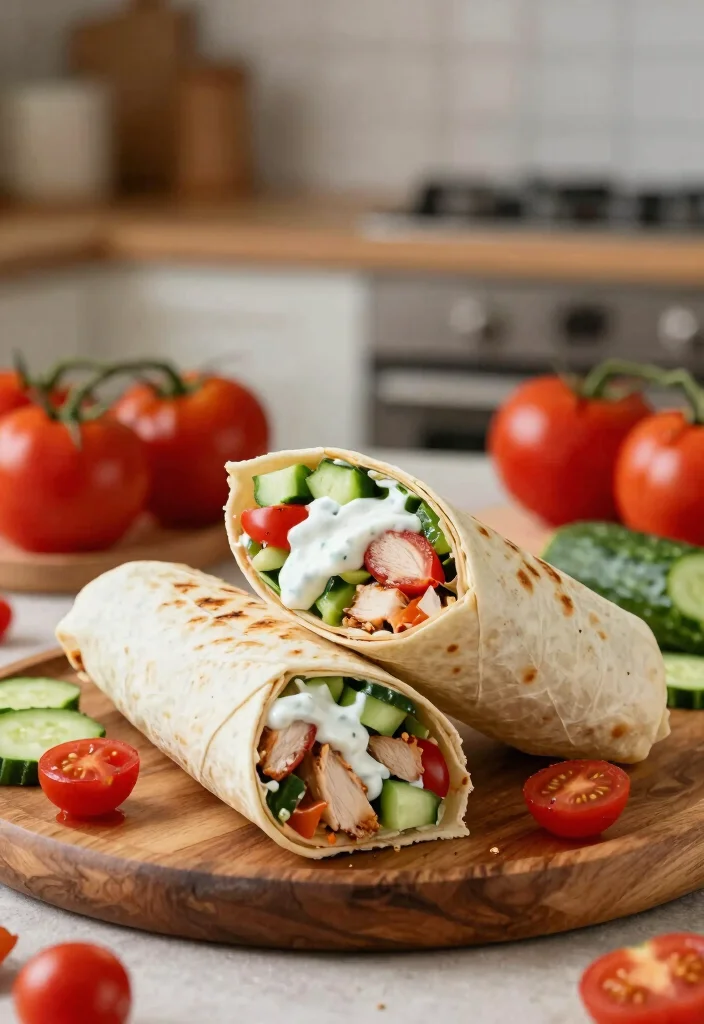 12 Clean Dinner Recipes for Fresh Everyday Eating - 9. Greek Style Chicken Wraps