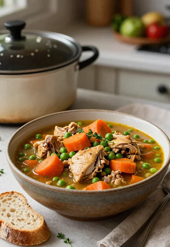 12 Crockpot Dinner Recipes for Stress Free Cooking - 1. Hearty Chicken and Vegetable Stew
