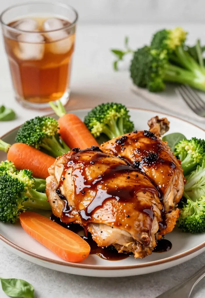 12 Crockpot Dinner Recipes for Stress Free Cooking - 10. Balsamic Glazed Chicken and Veggies