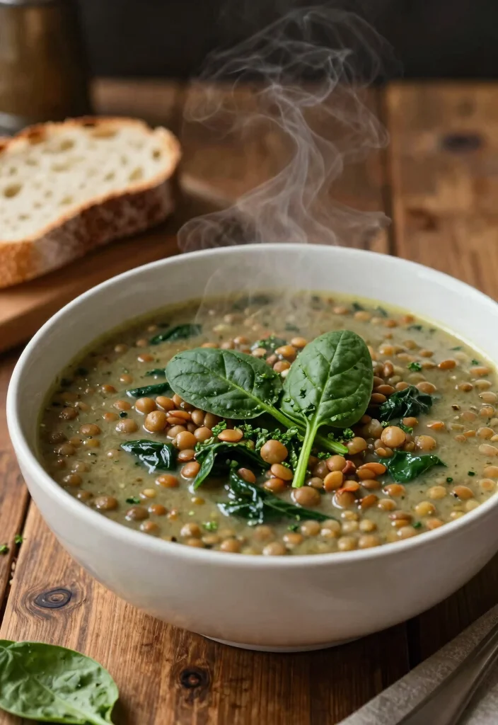 12 Crockpot Dinner Recipes for Stress Free Cooking - 8. Vegetarian Lentil and Spinach Soup