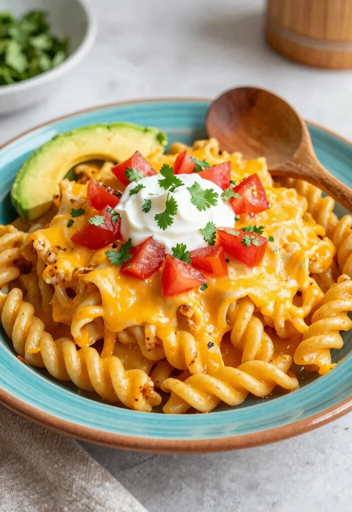 12 Easy Dinner Food Recipes for Quick Weeknight Meals - 5. Cheesy One-Pan Taco Pasta