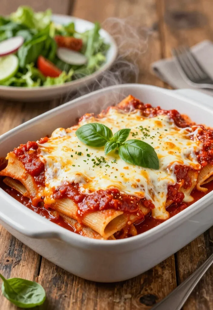 12 Easy Dinner Food Recipes for Quick Weeknight Meals - 9. One-Pan Baked Ziti