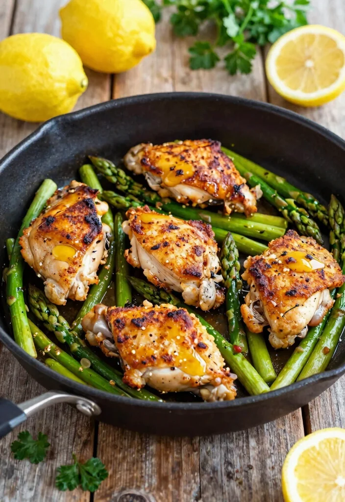 12 Easy Dinner Recipes for Busy Weeknight Cooking - 1. One-Pan Lemon Garlic Chicken and Asparagus