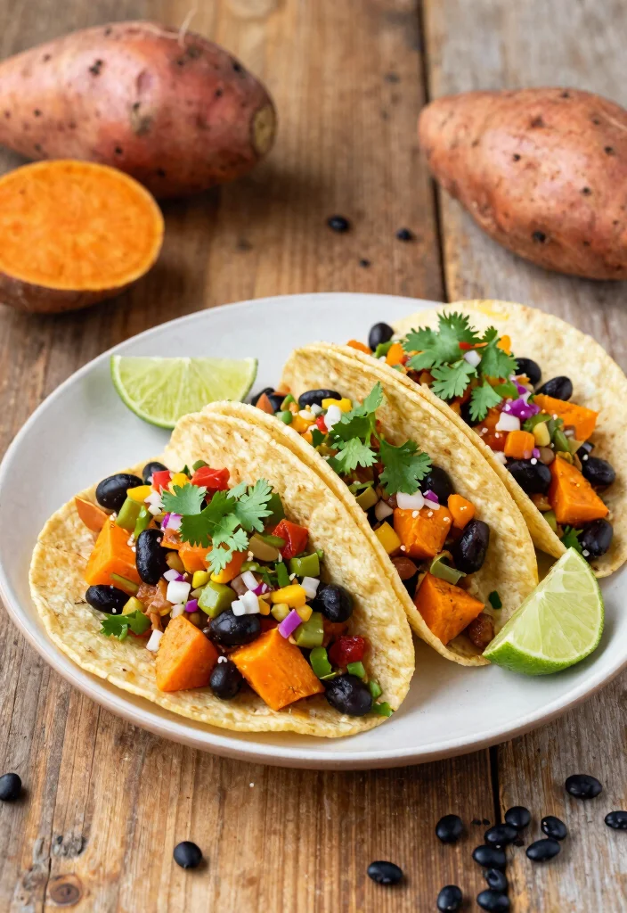12 Easy Healthy Cooking Recipes for Busy Weeknights - 4. Sweet Potato and Black Bean Tacos