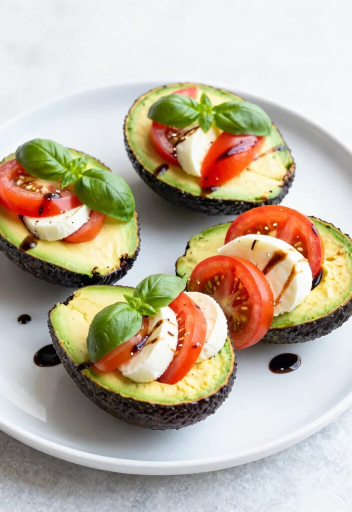 12 Easy Healthy Cooking Recipes for Busy Weeknights - 8. Caprese Stuffed Avocados