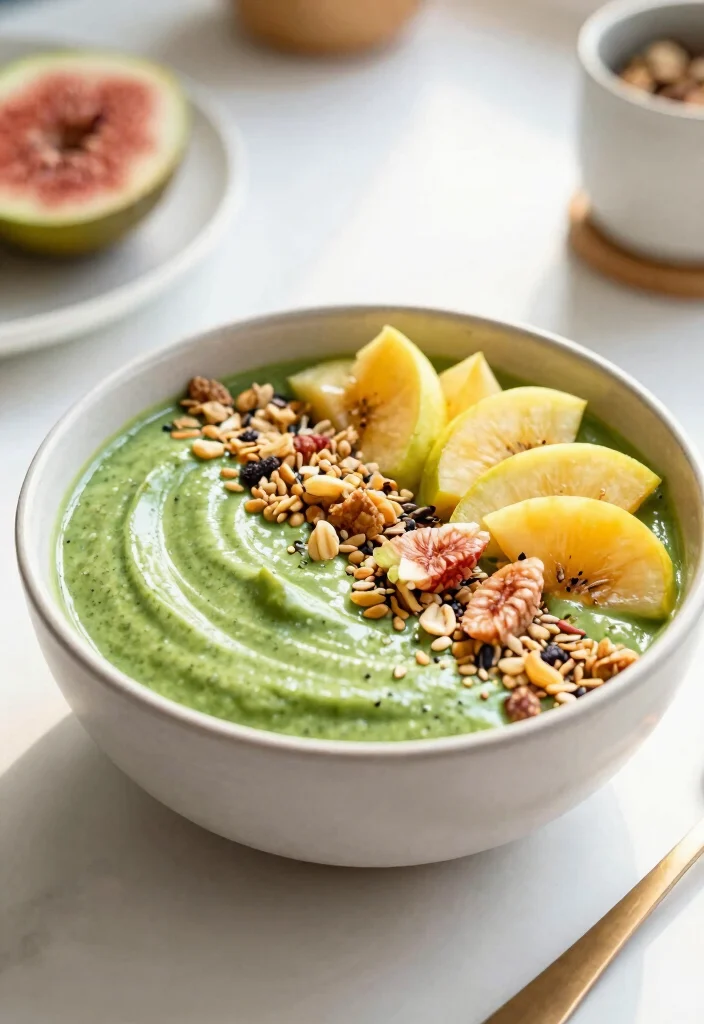 12 Easy Vegan Recipes for Quick Everyday Cooking - 12. Green Smoothie Bowl