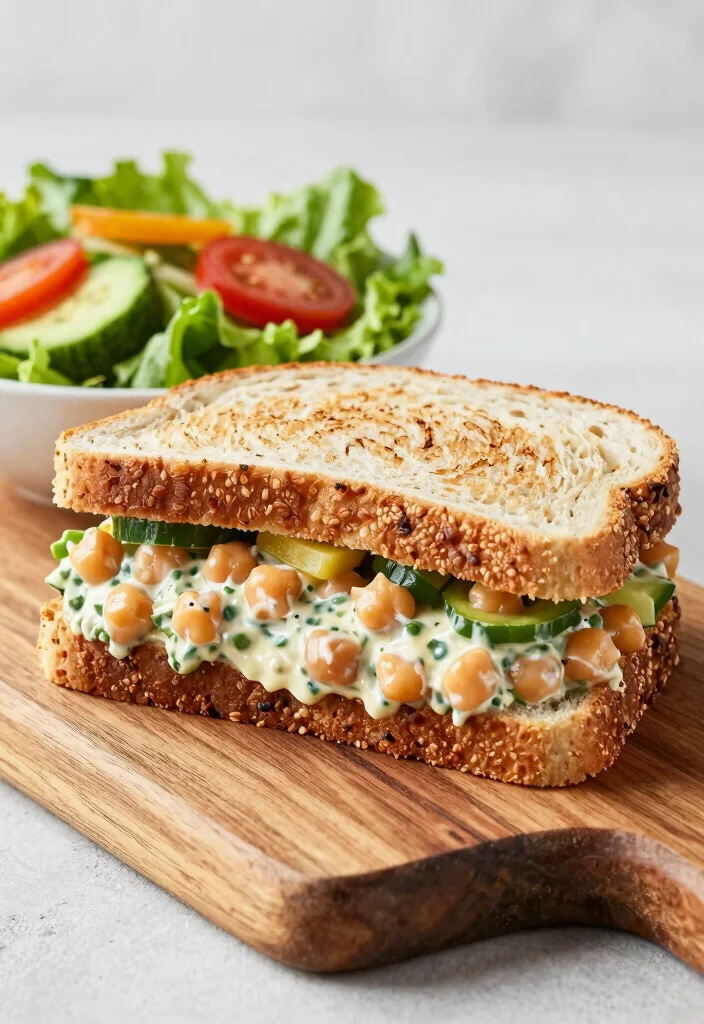 12 Easy Vegan Recipes for Quick Everyday Cooking - 7. Chickpea Salad Sandwich