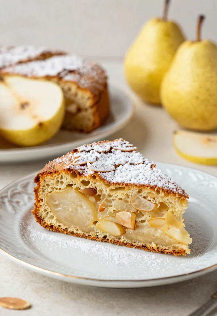 12 Fall Dessert Recipes Full of Warm Seasonal Flavor - 10. Pear and Almond Cake