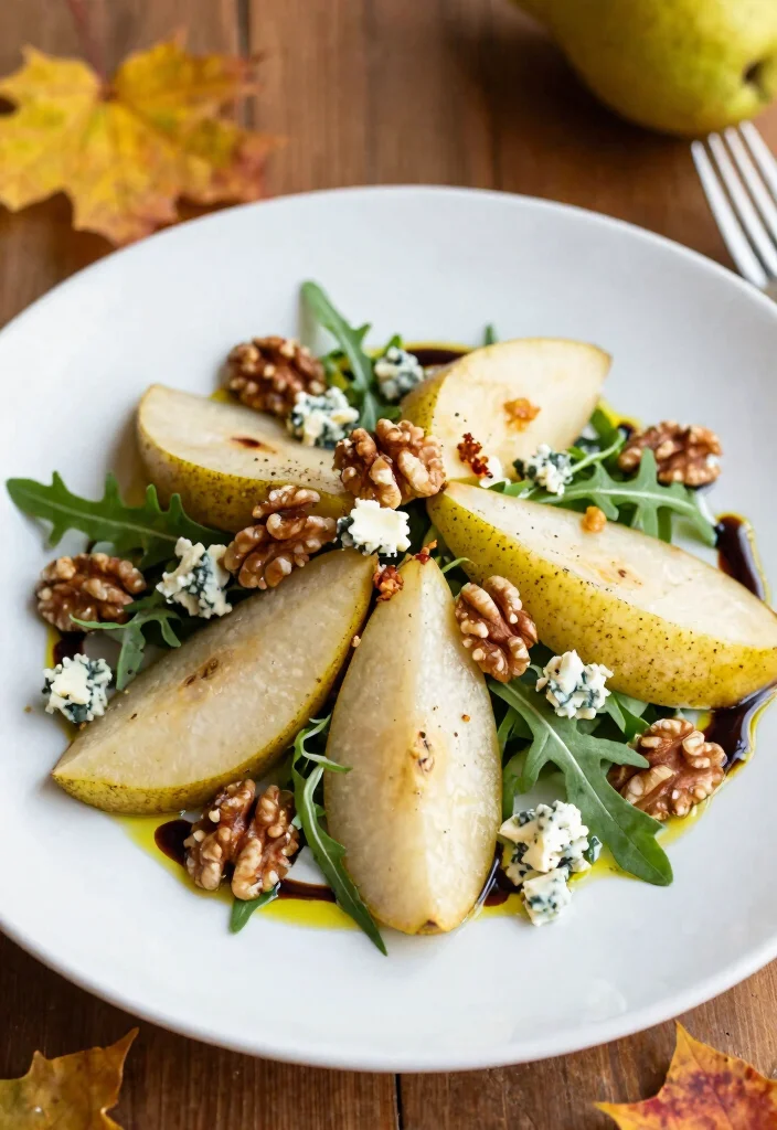12 Fall Dinner Recipes for Cozy Seasonal Nights - 10. Spiced Pear and Arugula Salad