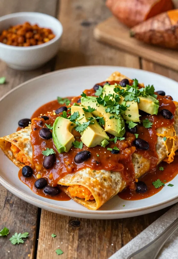 12 Fall Dinner Recipes for Cozy Seasonal Nights - 3. Sweet Potato and Black Bean Enchiladas