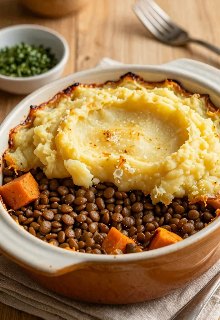 12 Fall Dinner Recipes for Cozy Seasonal Nights - 7. Lentil and Sweet Potato Shepherd’s Pie
