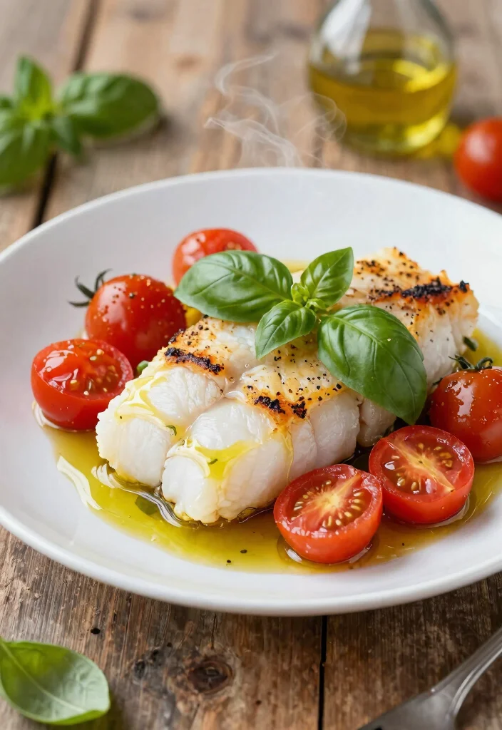12 Fish Dinner Recipes for Simple Healthy Meals - 4. Baked Cod with Tomato and Basil