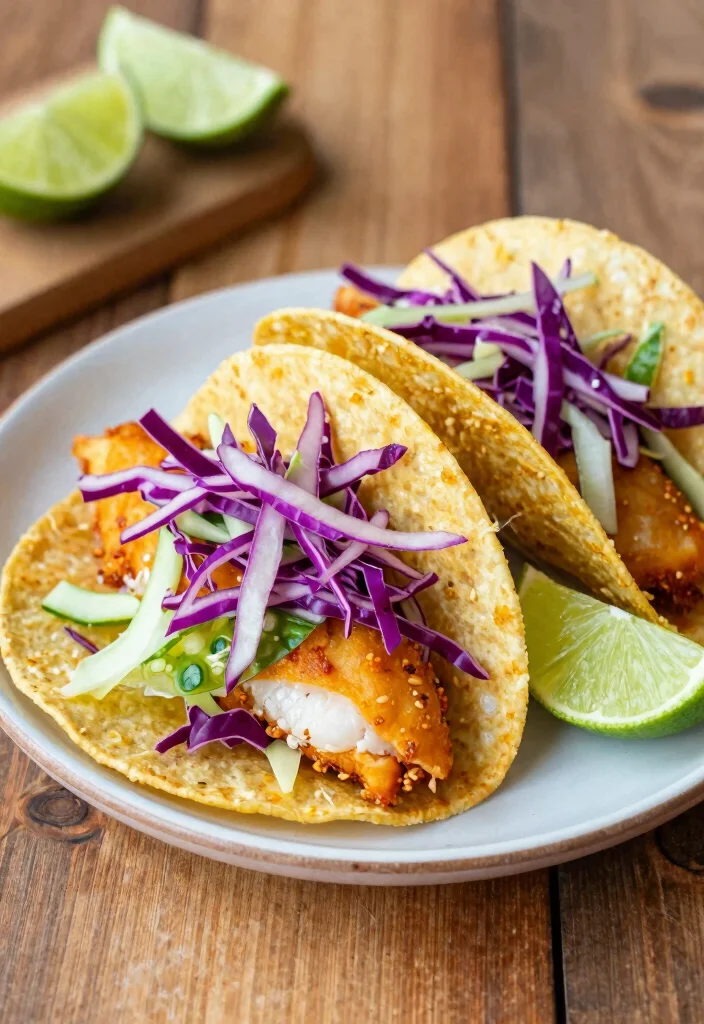 12 Fish Dinner Recipes for Simple Healthy Meals - 8. Simple Fish Tacos with Cabbage Slaw
