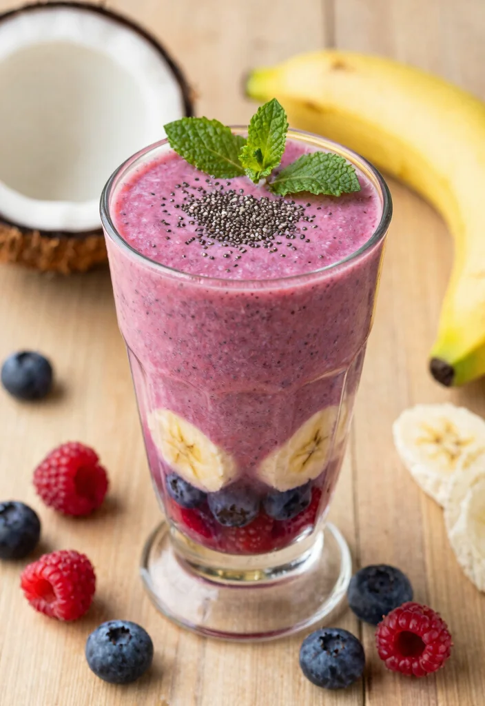 12 Gluten Free Vegan Recipes for Simple Nourishing Meals - 11. Coconut & Berry Smoothie