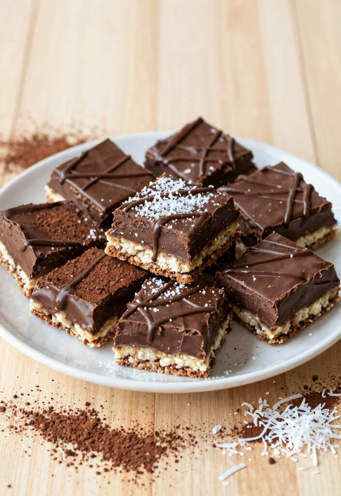 12 Healthier Dessert Recipes with Better Ingredients 89 12 Healthier Dessert Recipes with Better Ingredients - 9. No-Bake Chocolate Coconut Bars