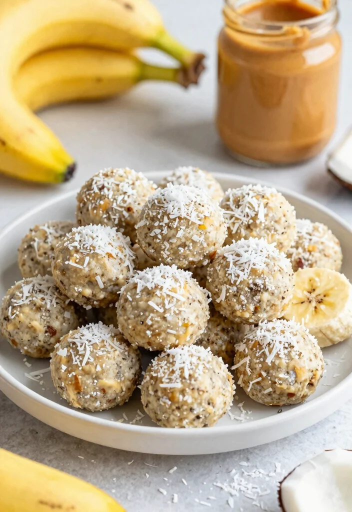 12 Healthy Banana Recipes for Quick Everyday Snacks - 8. Banana Coconut Energy Bites