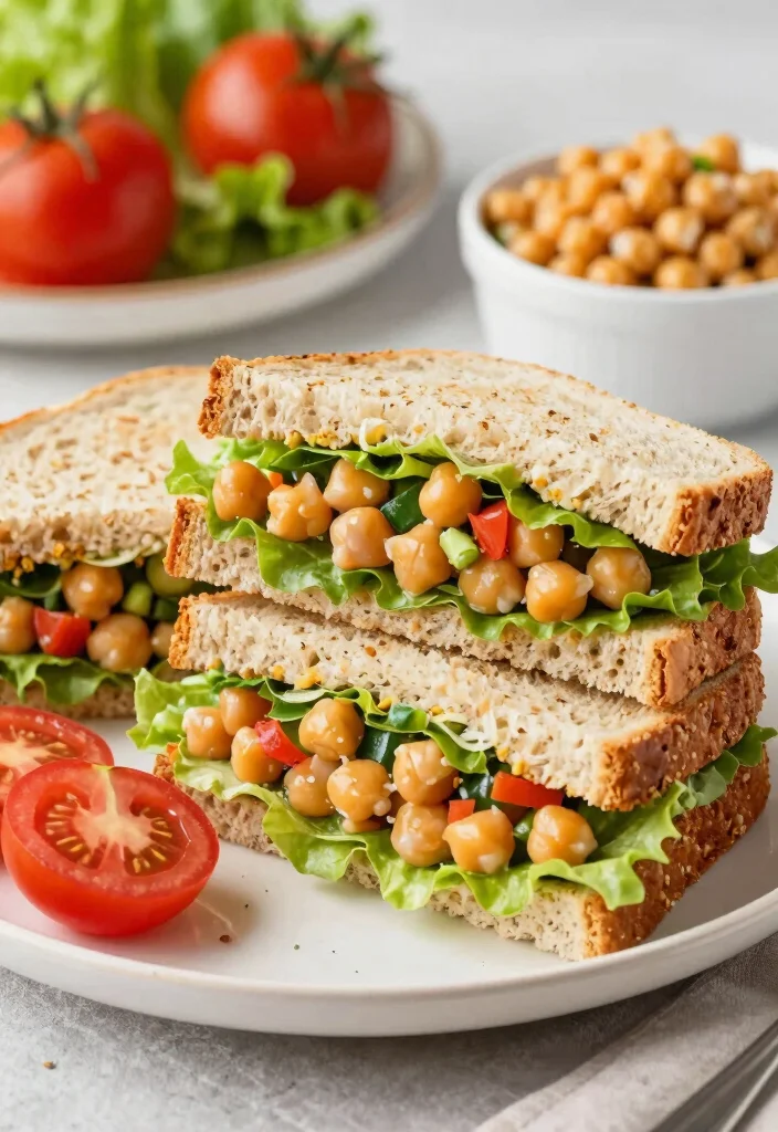 12 Healthy Dinner Ideas for Simple Weeknight Meals - 7. Chickpea Salad Sandwiches