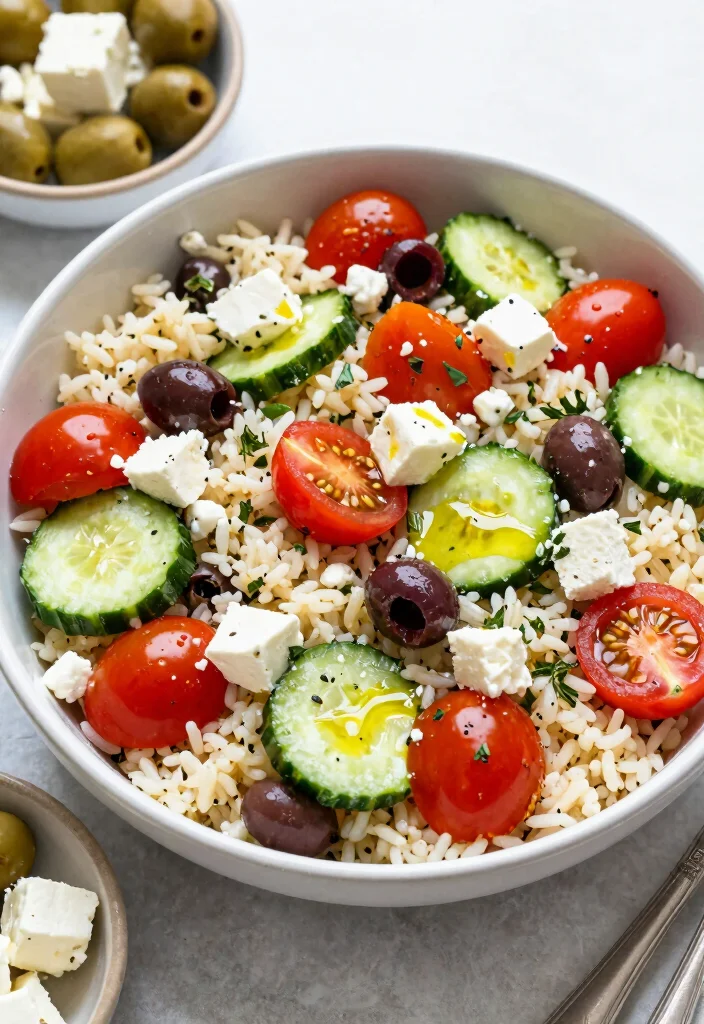 12 Healthy Rice Recipes for Easy Balanced Meals - 4. Mediterranean Rice Salad
