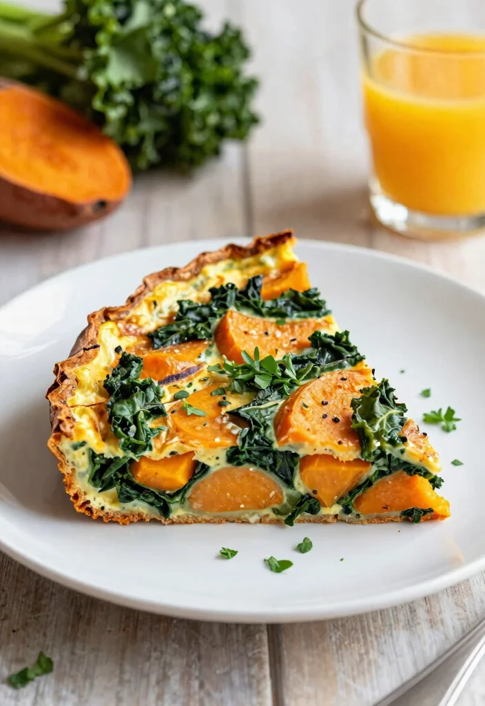12 Healthy Sweet Potato Recipes for Wholesome Dinners 56 12 Healthy Sweet Potato Recipes for Wholesome Dinners - 6. Sweet Potato and Kale Frittata