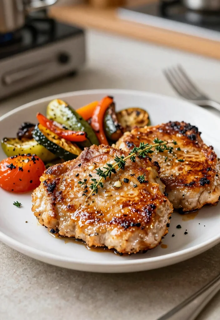 12 Keto Crockpot Recipes for Hands Off Low Carb Dinners - 10. Garlic Herb Pork Chops