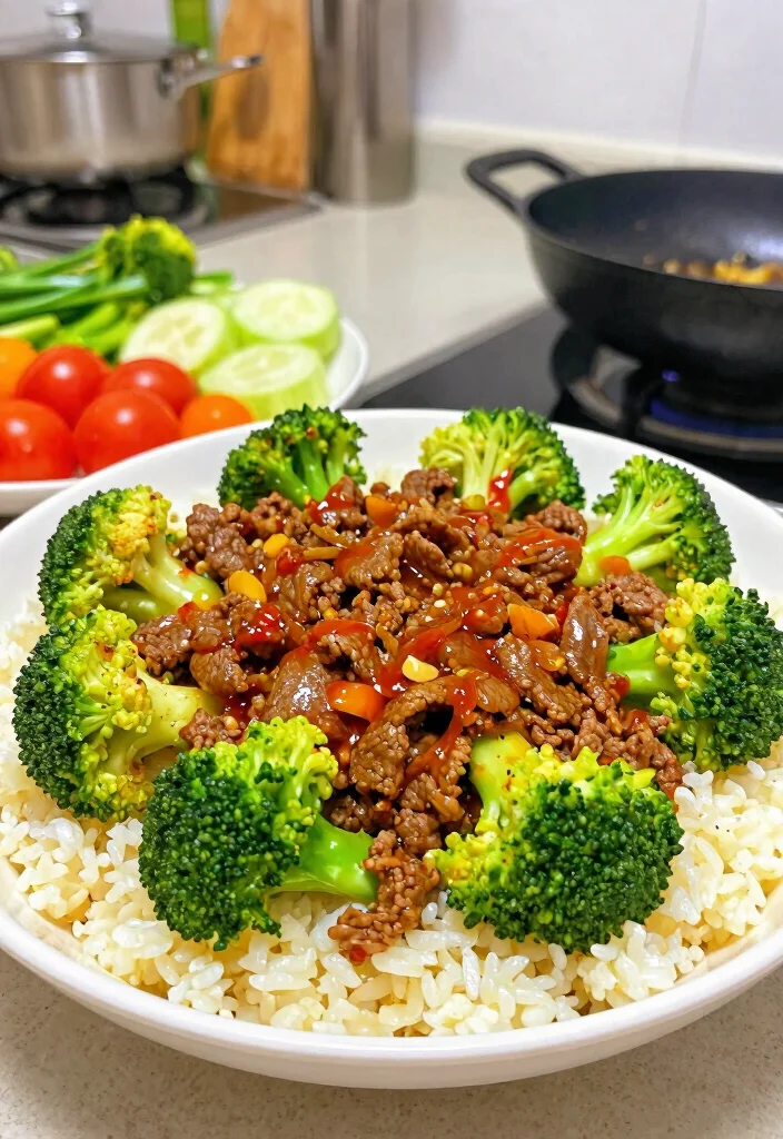 12 Keto Ground Beef Recipes for Quick Filling Meals - 7. Spicy Beef and Broccoli
