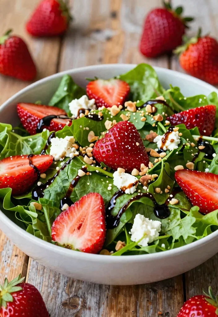 12 Strawberry Dessert Recipes with Fresh Bright Flavor - 12. Strawberry Salad with Balsamic Dressing