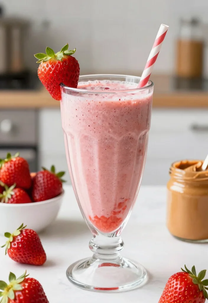 12 Strawberry Dessert Recipes with Fresh Bright Flavor - 3. Strawberry Almond Smoothie