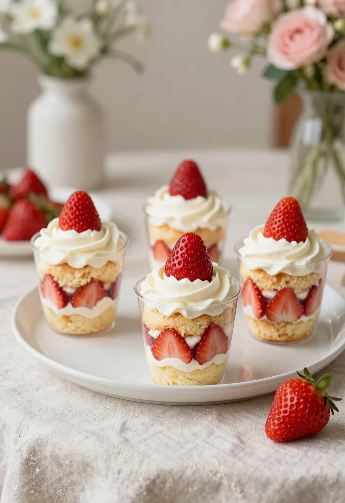 12 Strawberry Dessert Recipes with Fresh Bright Flavor - 6. Strawberry Shortcake Cups
