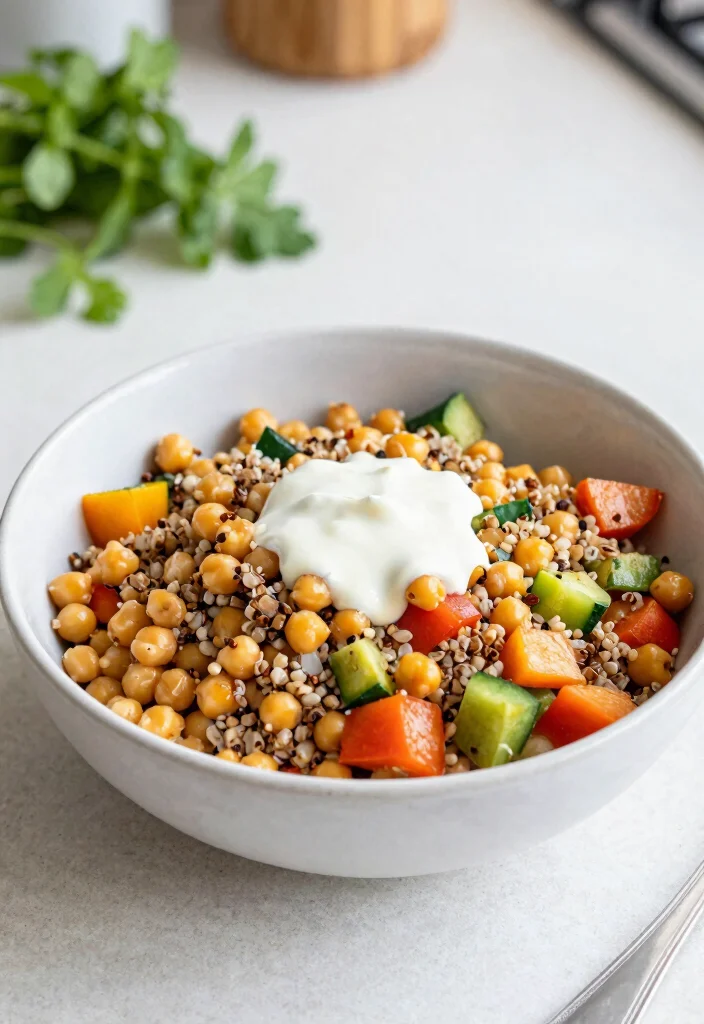 12 Vegan Chickpea Recipes for Easy Protein Rich Meals 11. Chickpea Quinoa Bowl